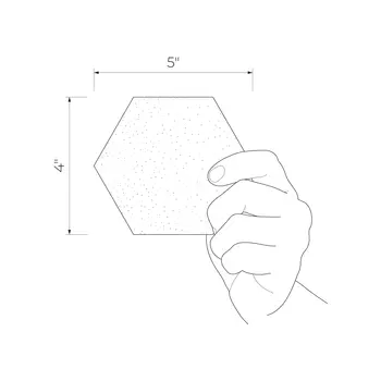 Grigia Gray 4x5 Matte Ceramic Hexagon Wall Tile