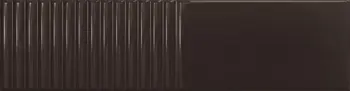 Groove Brown 3x12 Glossy Structure 2 Subway Wall Tile
