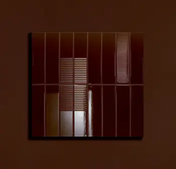 Groove Brown 3x12 Glossy Subway Wall Tile