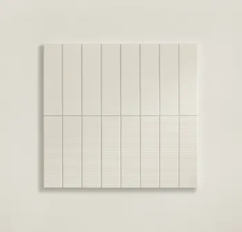 Groove White Sugar 3x12 Glossy Structure 1 Subway Wall Tile