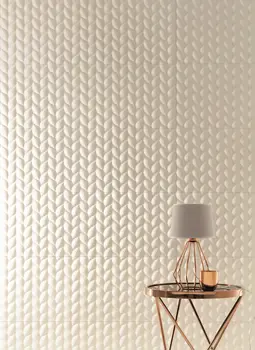 House of Tones White 13x36 Matte Linen Look Structure B Ceramic Wall Tile