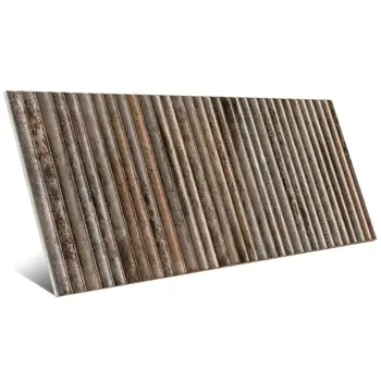 Incurve Fluted Caramel  6x12 Glossy Ceramic Wall Structure Tile
