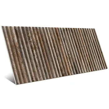 Incurve Fluted Caramel  6x12 Glossy Ceramic Wall Structure Tile