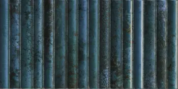 Incurve Fluted Dark Blue 6x12 Glossy Ceramic Wall Structure Tile