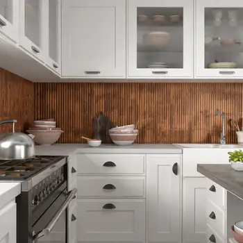 Incurve Fluted Rust 6x12 Glossy Ceramic Wall Structure Tile