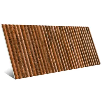 Incurve Fluted Rust 6x12 Glossy Ceramic Wall Structure Tile