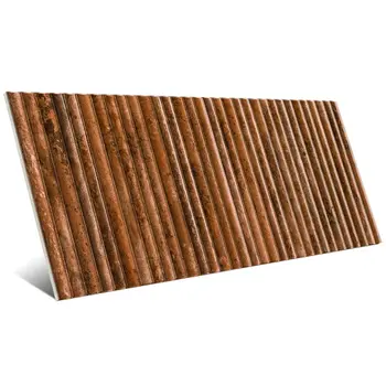 Incurve Fluted Rust 6x12 Glossy Ceramic Wall Structure Tile
