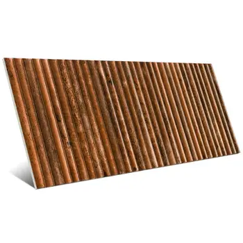 Incurve Fluted Rust 6x12 Glossy Ceramic Wall Structure Tile