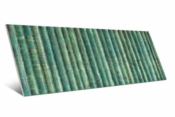 Incurve Fluted Sage 6x12 Glossy Ceramic Wall Structure Tile