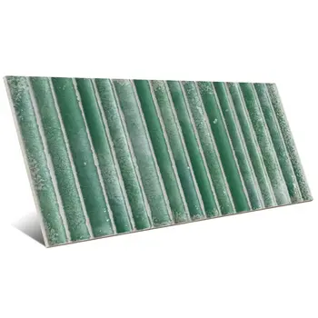 Incurve Fluted Turchese 6x12 Glossy Ceramic Wall Structure Tile