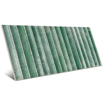 Incurve Fluted Turchese 6x12 Glossy Ceramic Wall Structure Tile