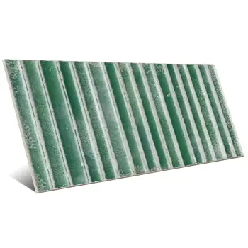 Incurve Fluted Turchese 6x12 Glossy Ceramic Wall Structure Tile