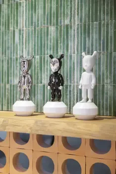 Incurve Fluted Turchese 6x12 Glossy Ceramic Wall Structure Tile