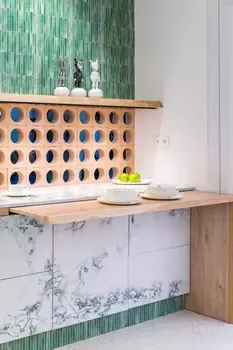 Incurve Fluted Turchese 6x12 Glossy Ceramic Wall Structure Tile