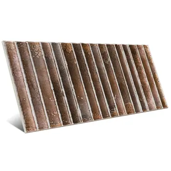 Incurve Fluted Brown 6x12 Glossy Ceramic Wall Structure Tile