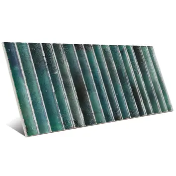 Incurve Fluted Green 6x12 Glossy Ceramic Wall Structure Tile