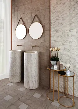 Incurve Fluted Marble 6x12 Semi-Glossy Ceramic Wall Structure Tile