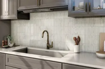 Incurve Fluted Marble 6x12 Semi-Glossy Ceramic Wall Structure Tile