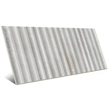 Incurve Fluted Mist White 6x12 Glossy Ceramic Wall Structure Tile