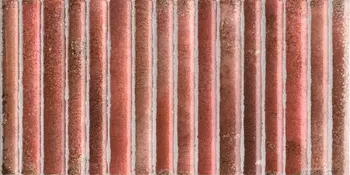 Incurve Fluted Red 6x12 Glossy Ceramic Wall Structure Tile