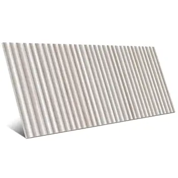 Incurve Fluted Linen White 6x12 Glossy Ceramic Wall Structure Tile