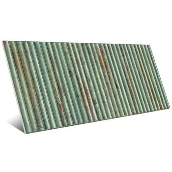 Incurve Fluted Teal 6x12 Glossy Ceramic Wall Structure Tile