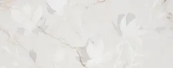 Liberte Ivory Fleur 24x30 Glossy 2-Elements Ceramic Wall Décor Tile (Set of 2 tiles, 12x30 each)