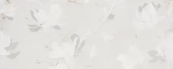 Liberte Ivory Fleur 24x30 Glossy 2-Elements Ceramic Wall Décor Tile (Set of 2 tiles, 12x30 each)