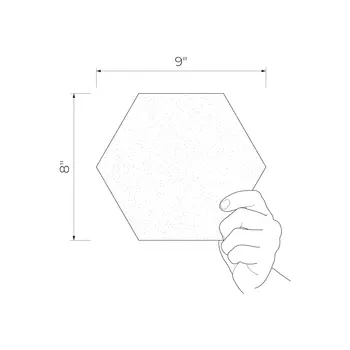 Mild Garden White 8x9 Hexagon Matte Porcelain Wall Decoration