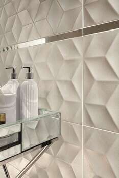 Perla White 12x30 Semi-Matte Ceramic Structure Décor Wall Tile