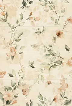 Pravia Flowers 36x52 Satin 4-Elements Ceramic Décor Structure Wall Tile (Set of 4 tiles, 13x36 each)