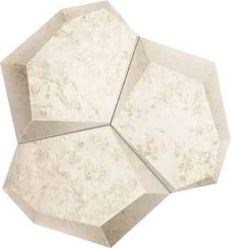 Sample - Alabaster Shine Beige 8x7 Semi-Matte Ceramic 3D Wall Mosaic