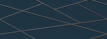Sample - Elle Navy 13x36 Semi-Matte Ceramic Décor Wall Tile