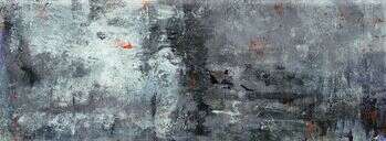 Sample - Grunge Blue 13x36 Glossy Glass Décor 