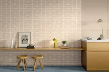 Sancio Beige 12x36 Matte Concrete Look Ceramic Structure 1 Wall Tile