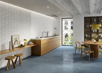 Sancio White 12x36 Matte Concrete Look Ceramic Wall Tile