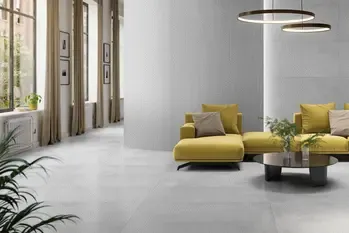 Sancio White 36x36 Matte Concrete Look Porcelain Tile