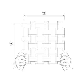 Travertino 13x13 Beige Matte/Brown Polished Travertine Look Porcelain Floor & Wall Baketweave Mosaics