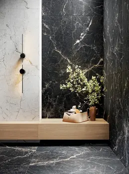 Veneto Black 24x48 Matte Structure Porcelain Tile