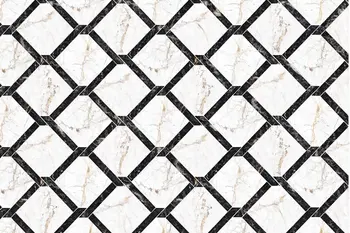 Veneto Black/White 14x14 Matte Structure Floor And Wall Mosaic