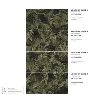 Verdura Elite Green/Gold Leaves 24x48 Matte/Glossy Porcelain Wall Décor Tile - Element 3