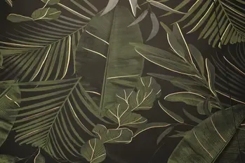 Verdura Elite Green/Gold Leaves 24x48 Matte/Glossy Porcelain Wall Décor Tile - Element 4