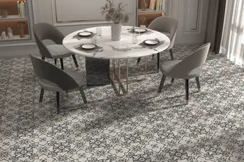 Versail Light Gray 8x8 Matte Porcelain Décor Tile 9