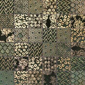 Vinaros Green/Gold 12x12 Matte/Glossy Ceramic Wall Mosaic