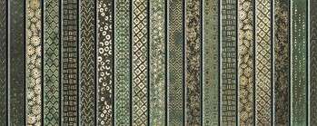 Vinaros Green/Gold 12x30 Matte/Glossy Structure Wall Décor Tile