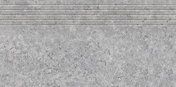 Zimba Light Gray 12x24 Matte Stone Look Structure Step Tread Porcelain Tile