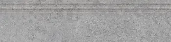 Zimba Light Gray 12x48 Matte Stone Look Structure Step Tread Porcelain Tile